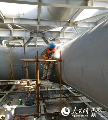 建投集團龍江安裝集團浙石化全廠性主管廊安裝工程正式復工復產